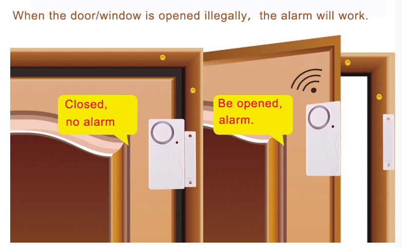 household wireless remote control gate magnetic detector with low power consumption and stable type
