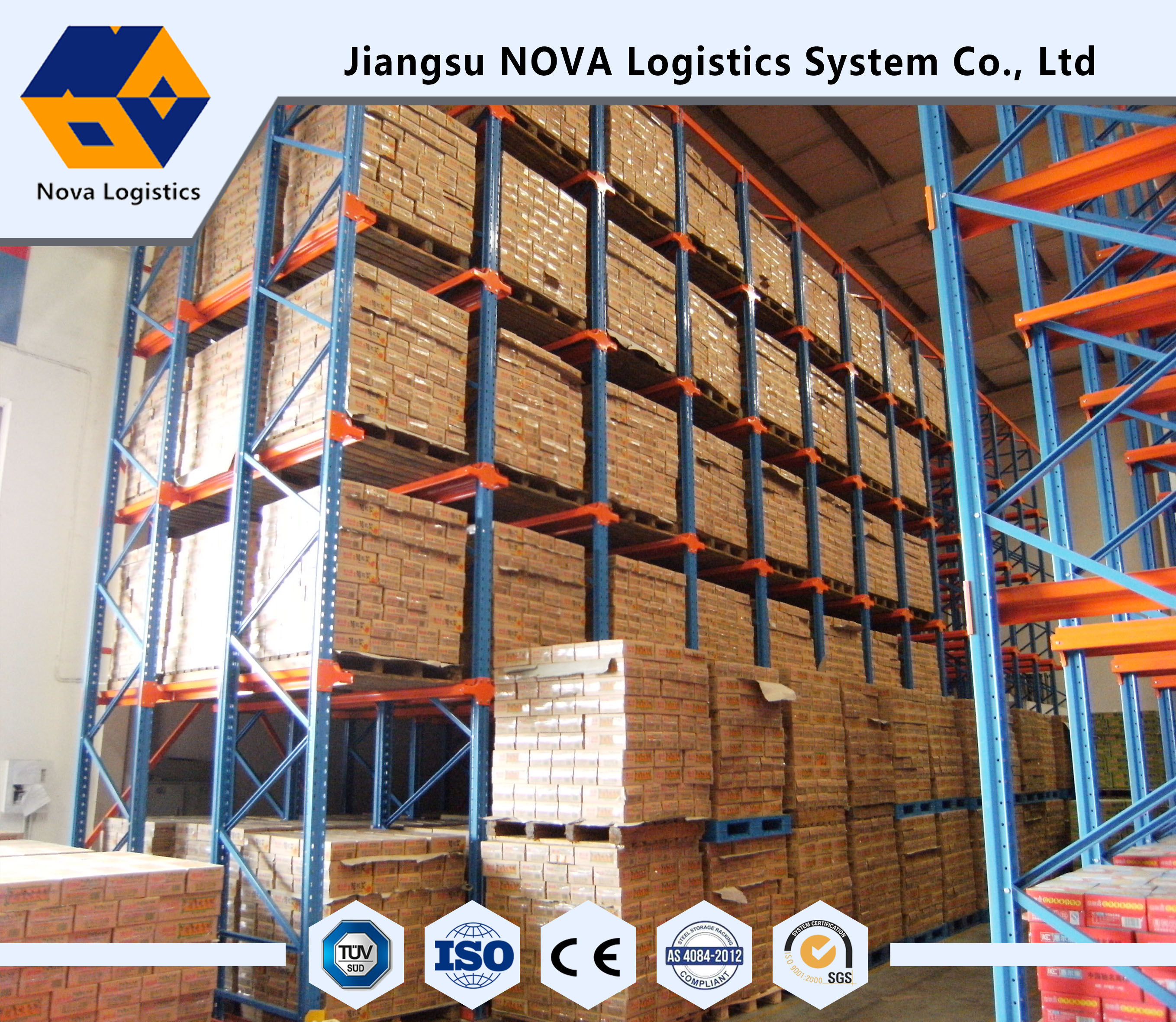 Corrosion Protection Drive In Pallet Racking Heavy Duty For Warehouse Storage