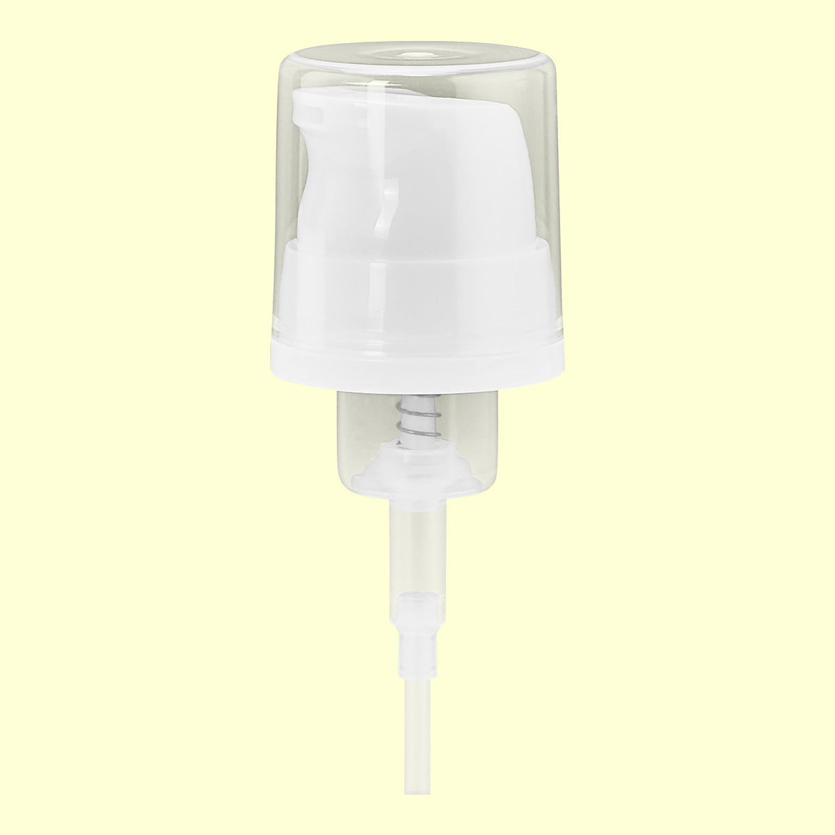 Screw On 30-410 Closure Type Hand Care Made of PET Material White with Transparent overcap