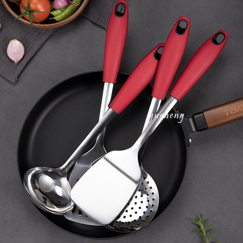 OEM Customized Cooking Tools Stainless Steel with PP+ TRP Handle Color Cookware kitchen Utensil set
