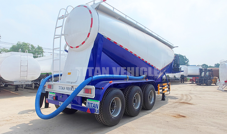 TITAN New 3 Axle 40ton 50ton V Type Dry Powder Cement Bulker Bulk Cement Tanker Trailer