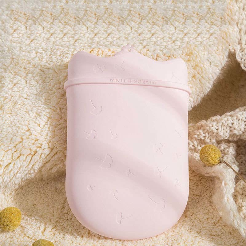 Leakproof Soft Touch Silicone Hot Water Bottle for Pain Relief in Waist Back Neck Shoulders Theopy