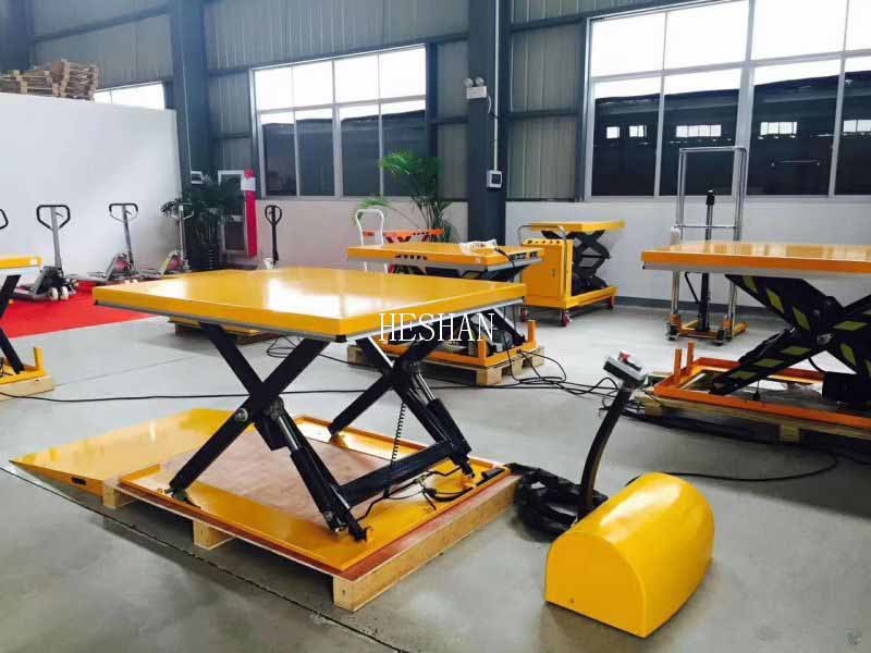 Electric Presto Scissor Lift Table 1 Ton Hydraulic Low Profile Electric Lift Table