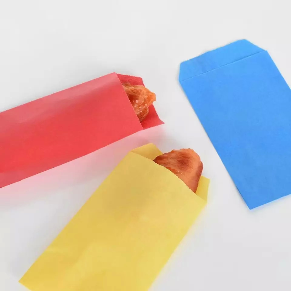 Biodegradable Custom Logo Glassine Paper Bags For Fruits and Cookie Sandwiches