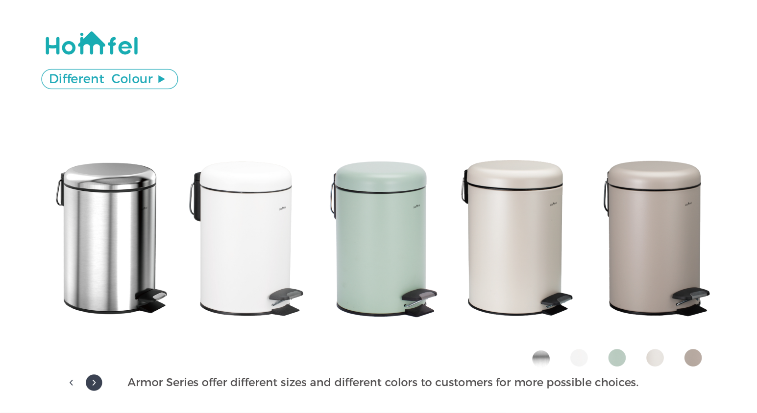 Home Office 30L Household Soft Close Round Armor Pedal Trash Bin With Thin Lid For Bathroom Waste Bins Trash Can