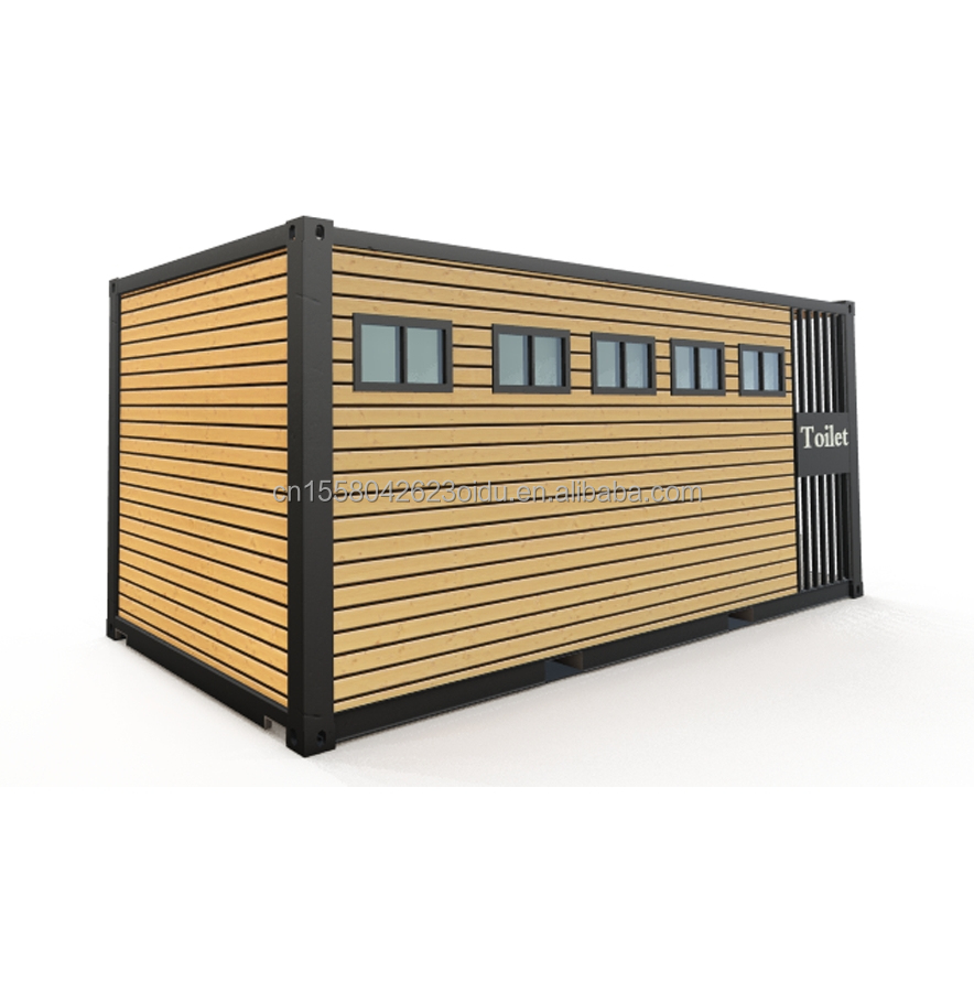 Outdoor Toilet Modified Shipping Container Style 20ft or 40ft Made of Steel and Sandwich Panel with Aluminum Alloy Windows