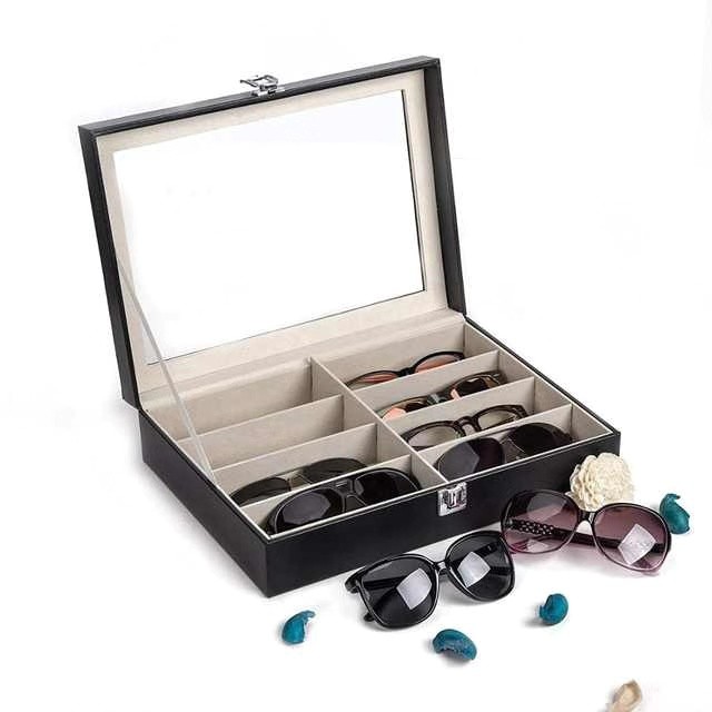 Transparent Skylight Multi Glasses Display Box Sunglasses Storage Case
