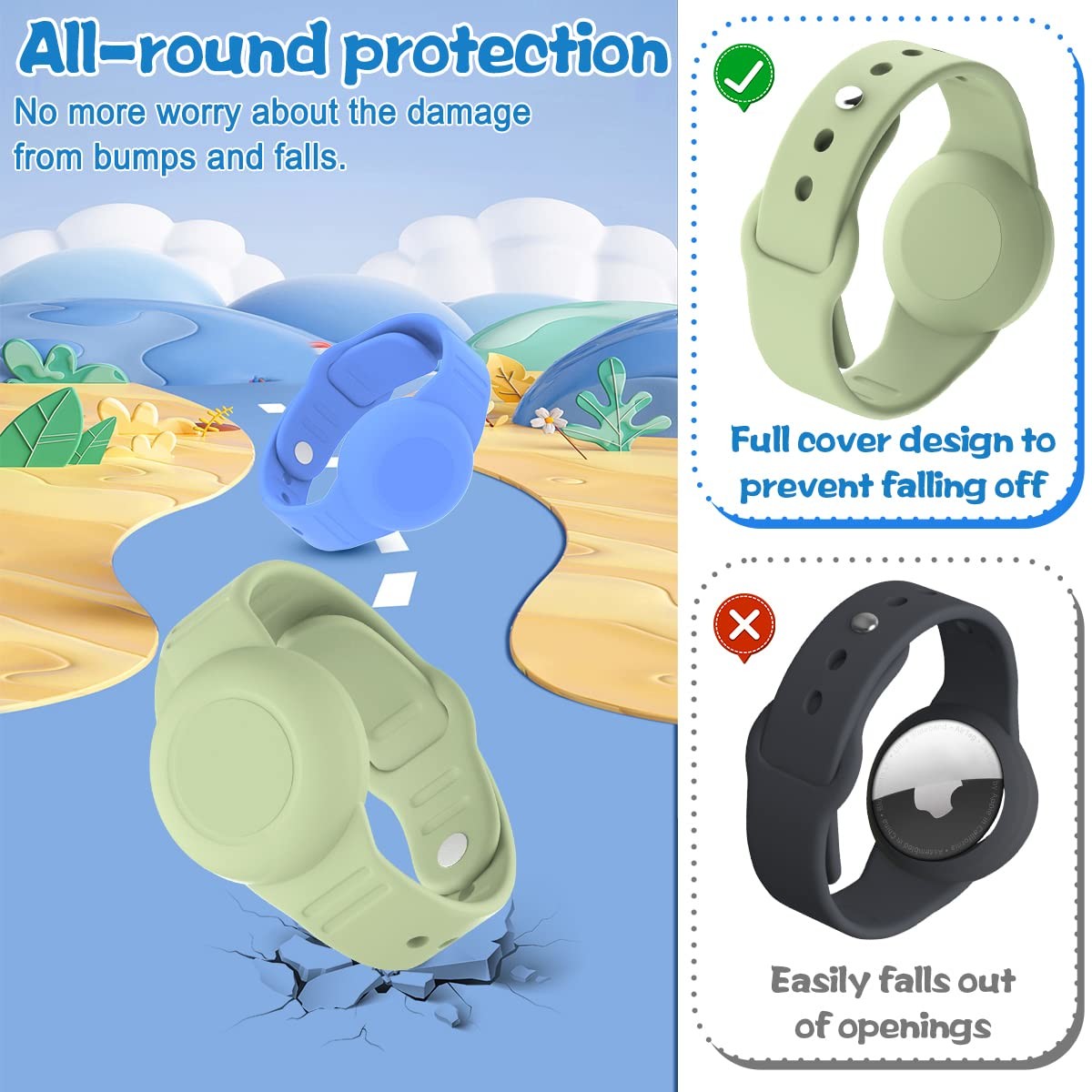 Waterproof Kids Silicone Airtag Bracelet For Wristband Of AirTag GPS Tracker Case For Air Tag Holder Strap Band