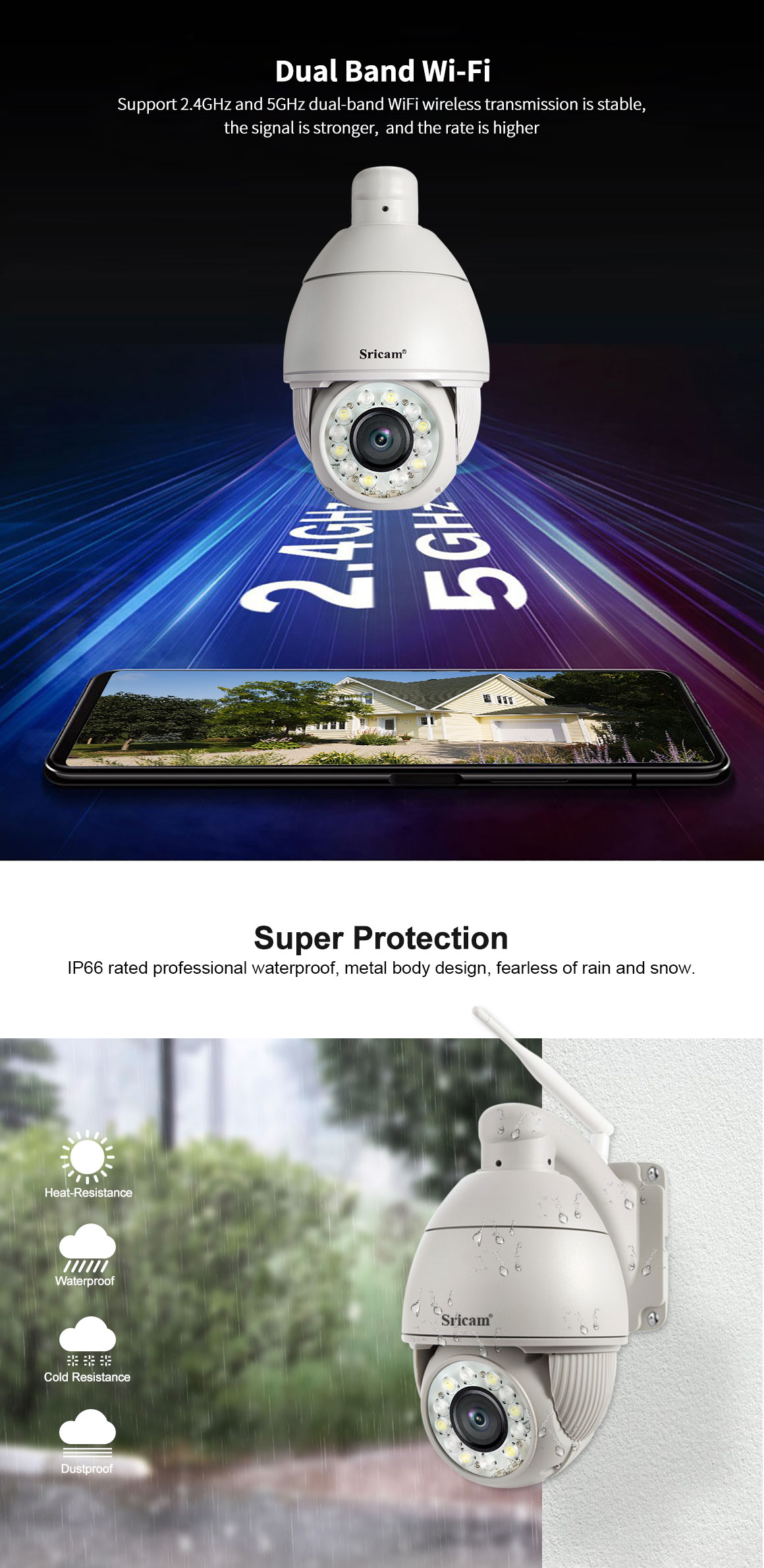 Waterproof Security Two-Way Audio Network Camera 5MP Built-In Micro Color Night Vision CCTV Camera