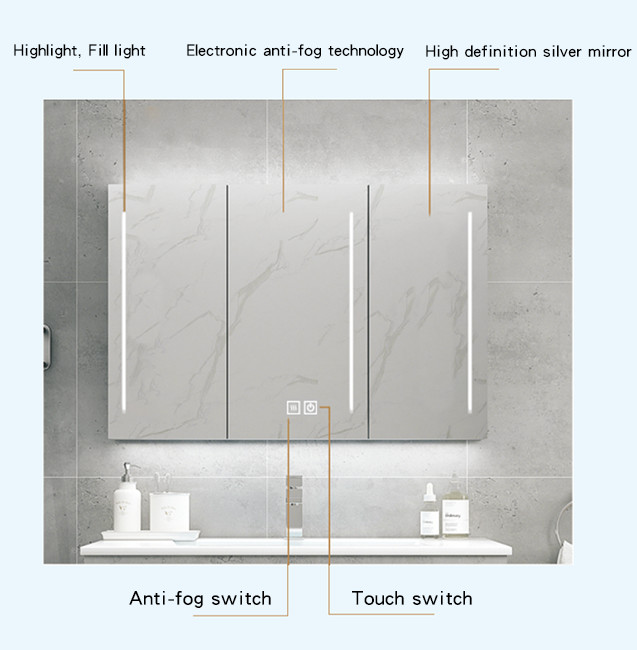 New Style Bathroom Mirror 800mm Aluminum Alloy Frame