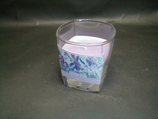 100% paraffin wax scented square glass candle with printing label