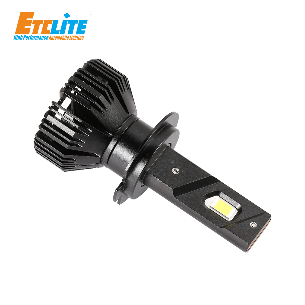 12V Fan Cooled LED Headlights H7 H4 100w IP68 Waterproof X70