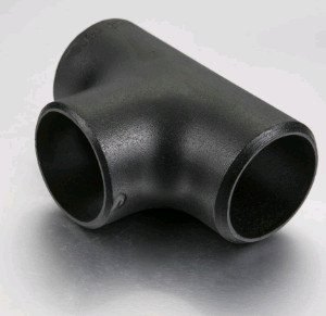 High Pressure A234 WPB Carbon Steel Pipe Tee connector Black Painting