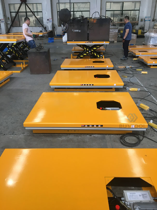 200 Lb 4000 Lbs Stationary Electric Lift Table Heavy Duty With Maintenance Holes