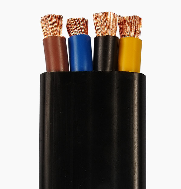 BS EN 50214 H05VVH6-F PVC Insulated Cable Flat 4 Core Copper Conductor