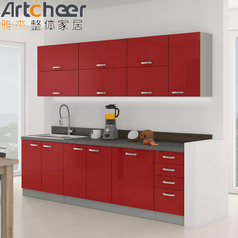 E0 Grade Material Contemporary Kitchen Cabinets in French Style with Customized Color