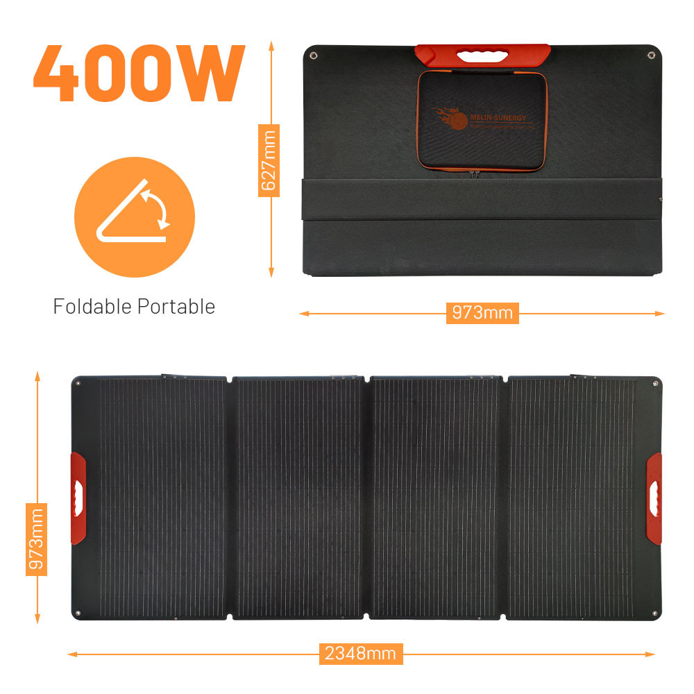 IP65 Portable Folding Solar Panels 400W For Home And Camping Solar Generators