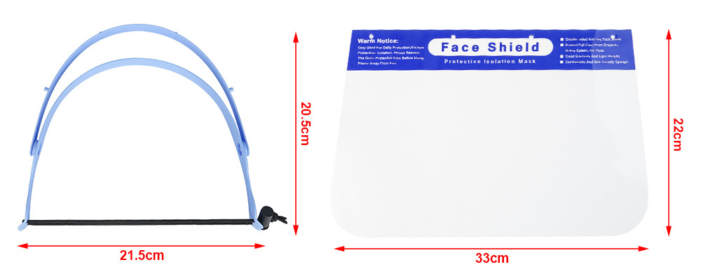 Dental Plastic Face Shield , PET Face Shield With 10 Replaceable Plastic Protective Film