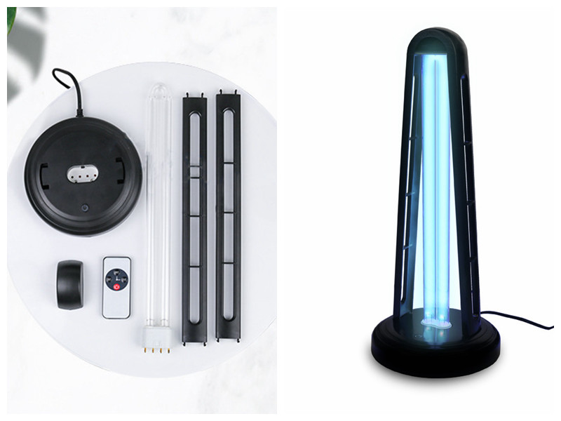 detachable ultraviolet uv table lamp 38w with remote control