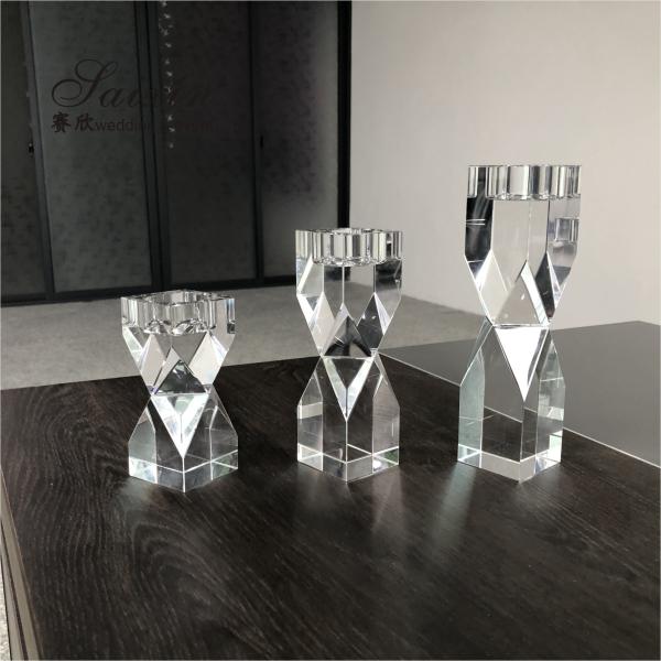 Brilliant Cut Wedding Votive Candle Holders Tealight Crystal Candelabra Wedding