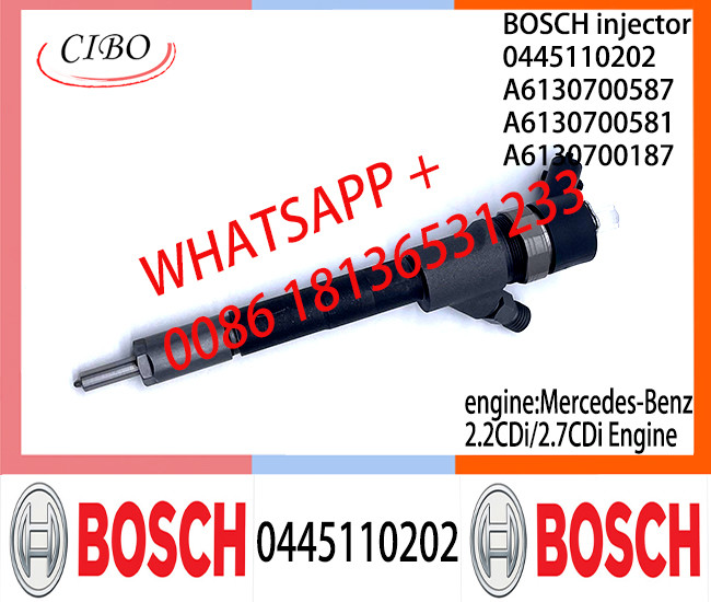 BOSCH Common fuel Injector 0445110201 0445110202 A6130700587 A6130700581 A6130700187 for Mercedes-Benz 2.2CDi/2.7CDi