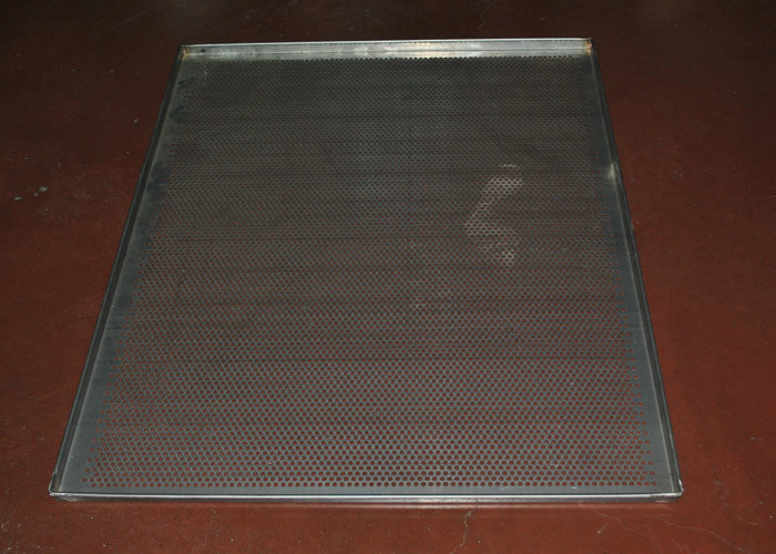 Metal Perforated Baking Serving Tray For Oven , Stainless Steel Food Tray