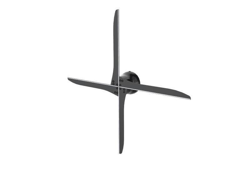 612 x 612 Resolution Hologram Player , 4 Blades LED Advertising Display