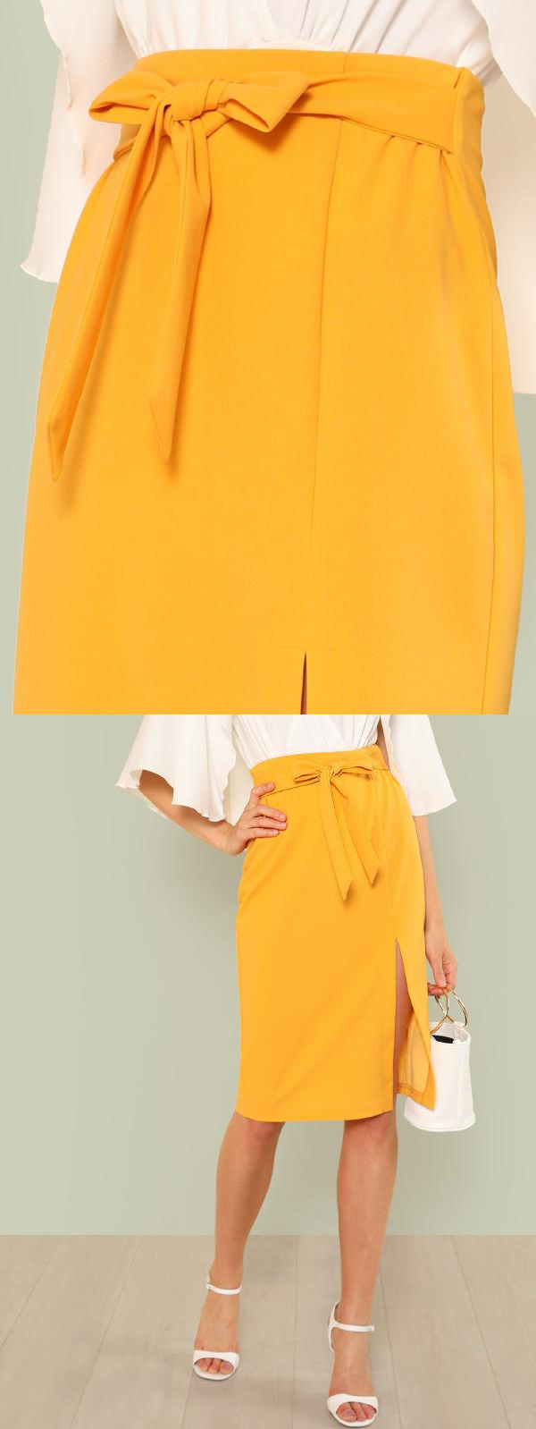 Summer Split Pencil Skirt for Lady