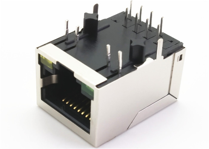 7499211121A Tab Down 10 / 100BASE-T Magnetic RJ45 Jack With POE