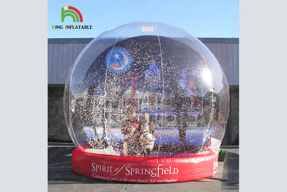 Christmas Giant Inflatable Snow Globe 10Ft HOutdoor Commercial Inflatable Snowball Transparent Christmas Decoration