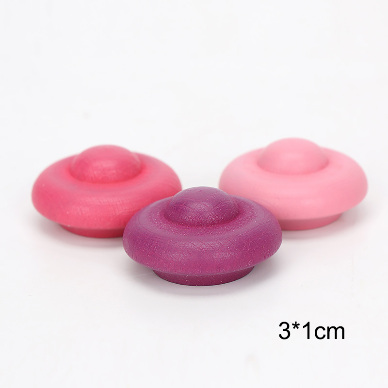 Cones 4cm Wooden Rainbow Stacker Wooden Mushroom Puzzle