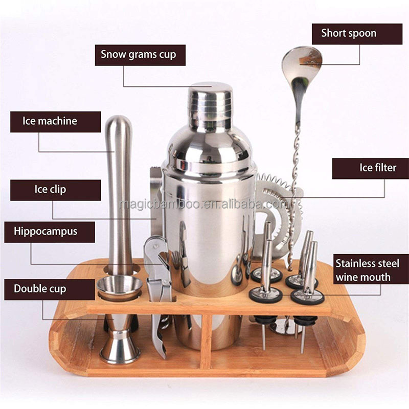 Portable Bamboo Kitchen Utensil Holder Rack Bar Tools Storage