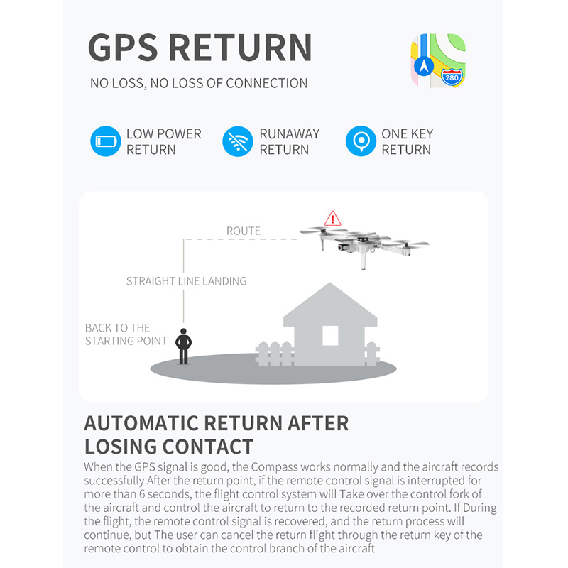 4K GPS Wifi 1080P 100m Adjustable Angle RC Camera Drone