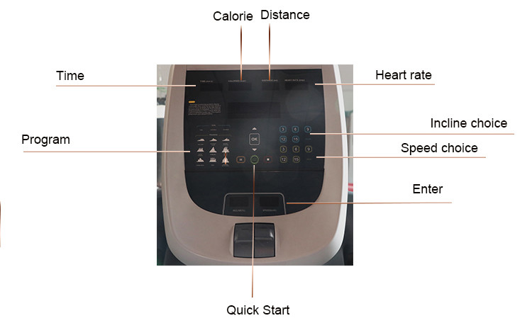 220V Commercial Treadmill For Gym , Motorized Commercial Running Machine