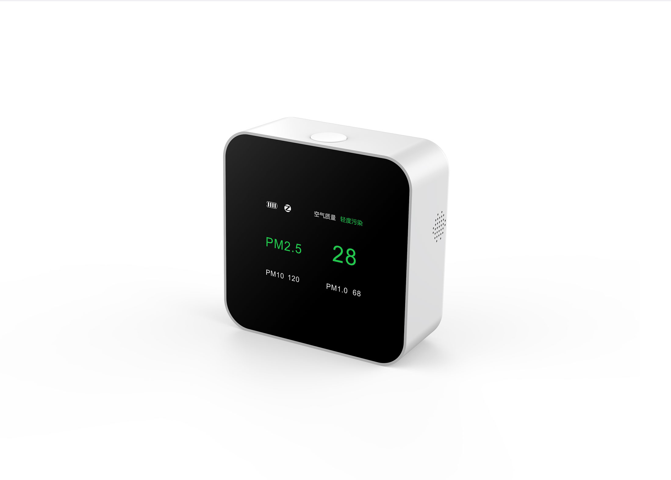 530mah WiFi Air Quality Sensor TFT Screen 77*77*35mm Tuya Smart Life