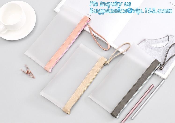 Zip Top Custom Printing Eco Friednly Slider Zip lockk Bag, slider zipper pvc pouch clear vinyl pvc Zip lockk bag