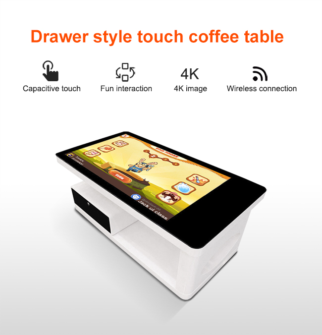 55 Inch For Game/Advertising/Exhibition LCD Interactive Capacitive Touch Screen Digital Drawer Smart Touch Table