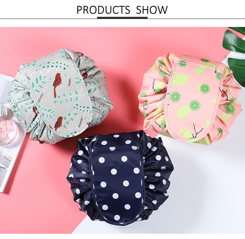 High Quality Multi-Function Colorful Printing Drawstring Cosmetic Bag