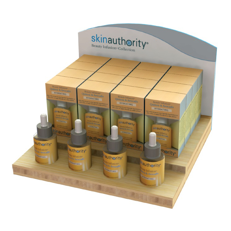 Countertop Makeup Display Units Biodynamic Cosmetic Shop Display Stand