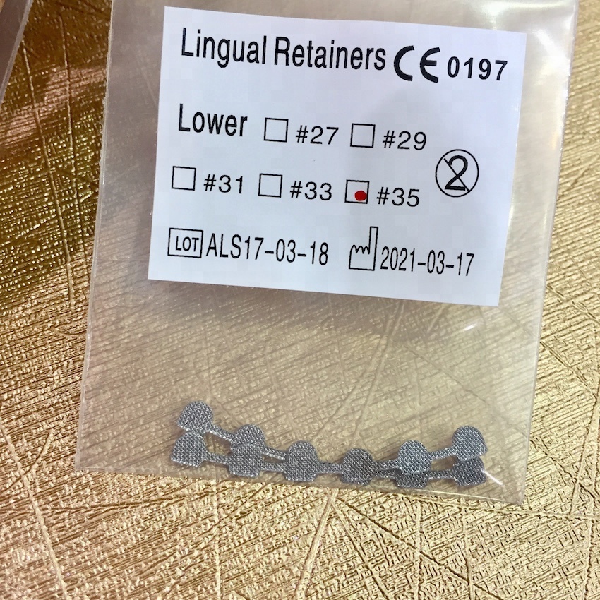 Class II Dental Orthodontic Material Upper Size 22 Lingual Retainer Tongue Retainer