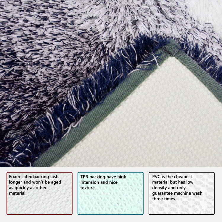 Pile Height 3cm Pearl Yarn Tufted Bath Mat High Water Absorbtion