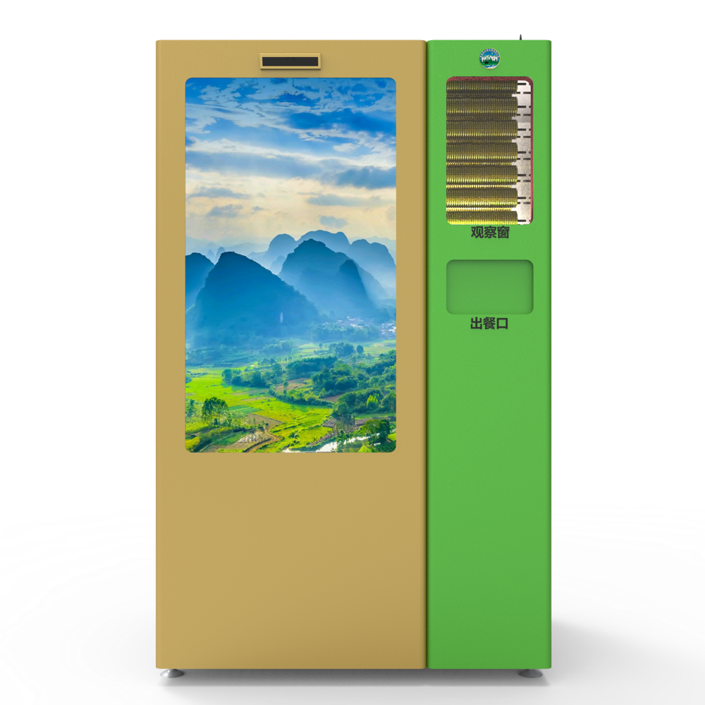 Kebabs continuously heated kebabs refrigerated vending machine