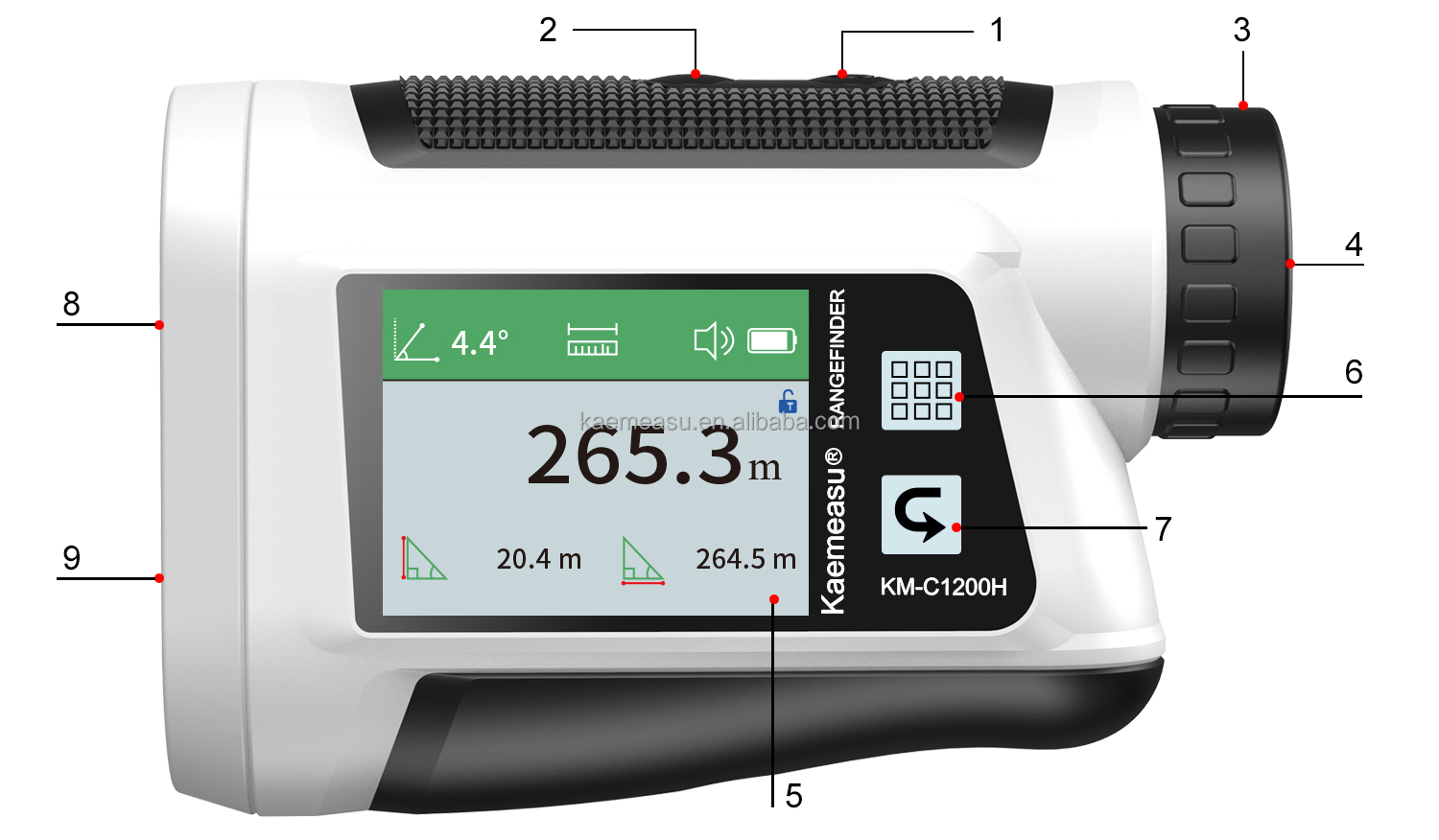 high quality OEM 1200M Golf Laser Rangefinder Hunting Rangefinder golf range finder laser rangefinder