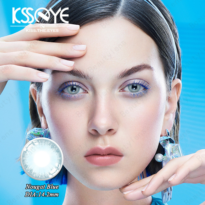 Diopters Eyes Color Contact Lenses Halloween 1pair Natural Blue Beautiful Pupils