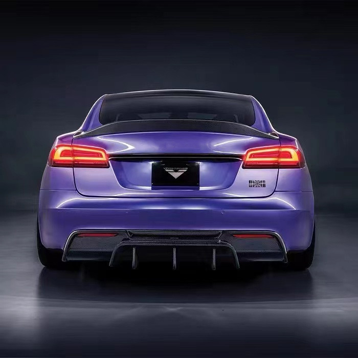 Vors Style Tesla Body Kit 2013 - 2016 Tesla Model S Spoiler Hood Side Skirt