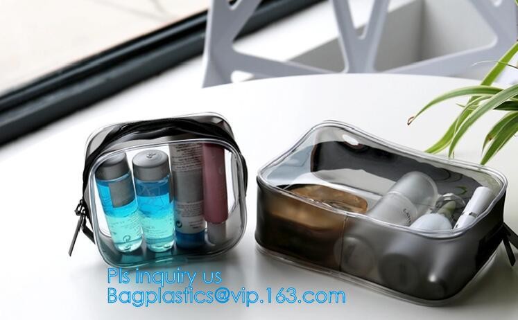 Travel Portable PVC Transparent Waterproof Cosmetic Bag Women Makeup Toiletry Bags, PVC Cosmetic Pouch, PVC Makeup Bag,