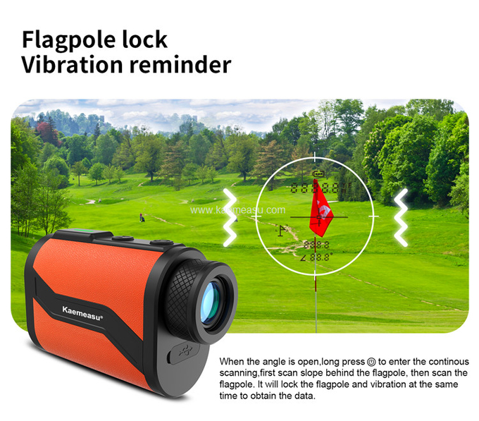 kaemeasu Golf Rangefinder Aliminum Laser Range Finder Rechargeable Distance Meter MAL1000
