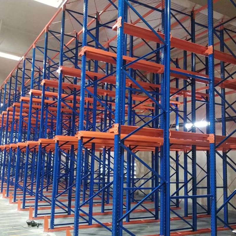 Cold Room Steel Heavy Duty Drive In Pallet Racking System Customized Depth