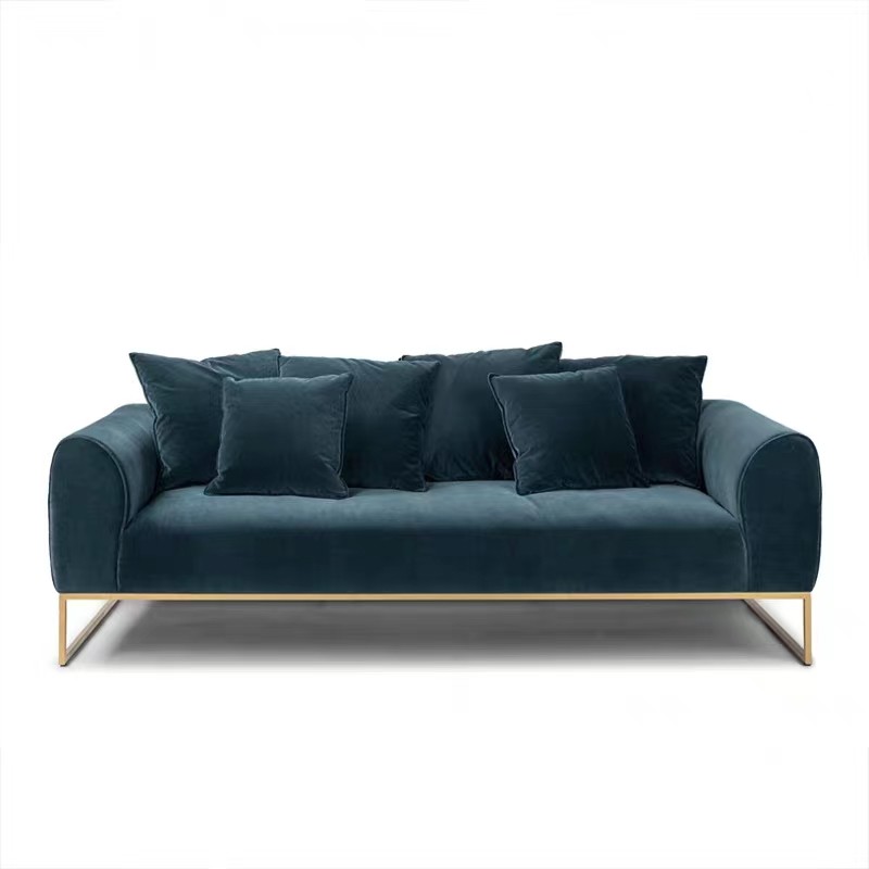 Colorful Velvet Texture Hotel Room Sofa Unique Touch