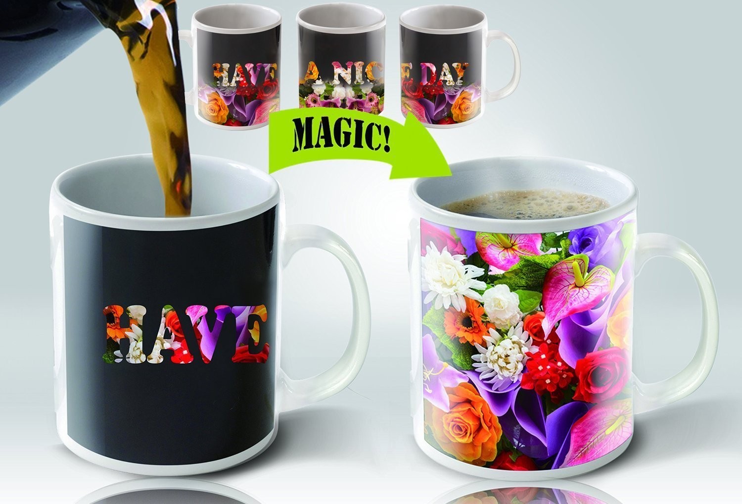 Magic Personalized Kids Mugs Heat Sensitive Color Changing Coffee Mug